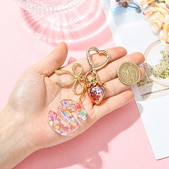 Alloy & Resin Pendant Decorations&nbsp;HJEW-YW00401-05