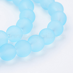 Baking Paint Transparent Glass Bead Strands&nbsp;X-GLAA-S031-8mm-21