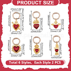 Heart Alloy Enamel Shoe Charms Decorations&nbsp;HJEW-HY00070