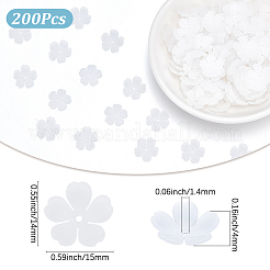 200Pcs 5-Petal Transparent Acrylic Bead Caps&nbsp;SACR-SP0001-45