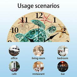 MDF Printed Wall Clock&nbsp;HJEW-WH0058-033