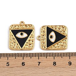 304 Stainless Steel Black Enamel Pendants&nbsp;STAS-P410-23G