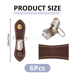 6Pcs Cattlehide Leather Cable Straps&nbsp;HJEW-FH00226