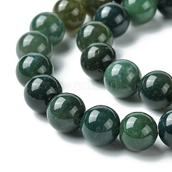 Natural Moss Agate Beads Strands&nbsp;X-GSR10mmC001