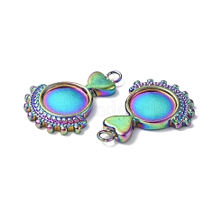 Ion Plating(IP)  304 Stainless Steel Pendant Cabochon Settings&nbsp;STAS-C066-17M