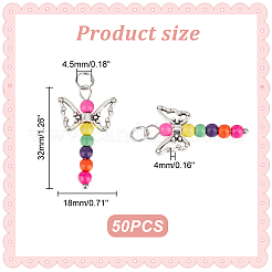 50Pcs Dyed Synthetic Turquoise Beads Pendants&nbsp;FIND-UN0001-90