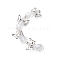 Angel Fairy Shape Electroplate Transparent Glass Beads Strands&nbsp;AJEW-JB01172-04