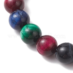 Natural Tiger Eye Beaded Stretch Bracelets for Women Men&nbsp;BJEW-JB13464