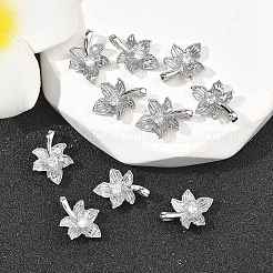 SHEGRACE Brass Micro Pave Clear Cubic Zirconia Charms&nbsp;XGRQ2O649-424P