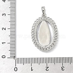Brass Micro Pave Clear Cubic Zirconia Pendants&nbsp;KK-G548-16P