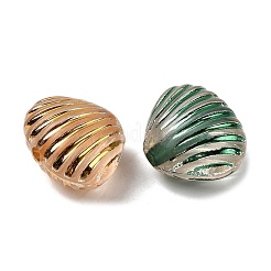 Spray Painted Opaque Acrylic Beads&nbsp;OACR-H054-17