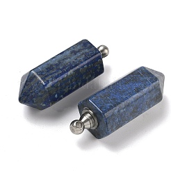 Natural Lapis Lazuli Perfume Bottle Pendants&nbsp;G-H332-09P-04