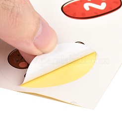 Christmas Theme Round Paper Gift Tag Self-Adhesive Stickers&nbsp;DIY-K032-82I