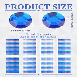 8 Sheets Acrylic Rhinestone Sticker&nbsp;DIY-LP0001-20