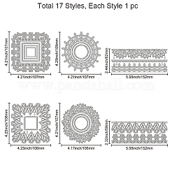 Geometric Carbon Steel Cutting Dies Stencils&nbsp;DIY-WH0309-2026