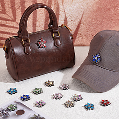 14Pcs 7 Colors Rhinestone Thread Iron on/Sew On Patches&nbsp;PATC-NB0001-50
