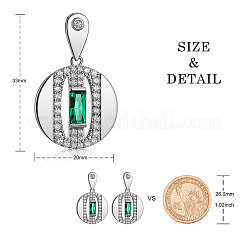 Brass Micro Pave Grade AAA Cubic Zirconia Dangle Stud Earrings&nbsp;JE898A