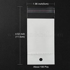 Rectangle OPP Cellophane Bags with Hanging Hole&nbsp;OPC-YW0001-01