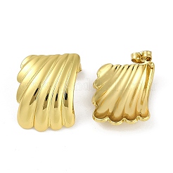 PVD Vacuum Plating 201 Stainless Steel Stud Earrings for Women&nbsp;EJEW-F345-03G