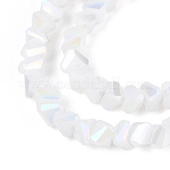 Electroplate Opaque Glass Beads Strands&nbsp;LS-GLAA-N022-4mm-03
