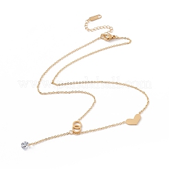 Ring and Clear Cubic Zirconia Pendant Necklace&nbsp;STAS-D184-03G