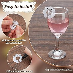 Acrylic Wine Glass Charms&nbsp;AJEW-FG0004-47B