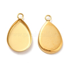 Ion Plating(IP) 304 Stainless Steel Pendant Cabochon Settings&nbsp;STAS-F167-23G