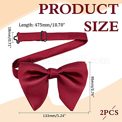 Adjustable Polyester Bow Ties for Bridegroom&nbsp;AJEW-WH0248-768B