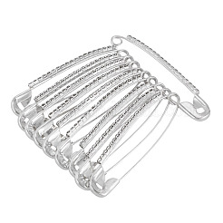 Iron Rhinestone Safety Pins for Clothes&nbsp;JEWB-TAC0010-42S