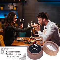 Walnut Wooden Engagement Ring Boxes&nbsp;CON-WH0072-88