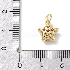 Brass Micro Pave Cubic Zirconia Charms&nbsp;KK-L268-030G-05