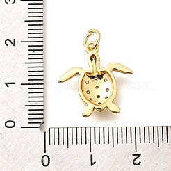 Brass Micro Pave Cubic Zirconia Pendants&nbsp;LS-KK-Q040-02G-G