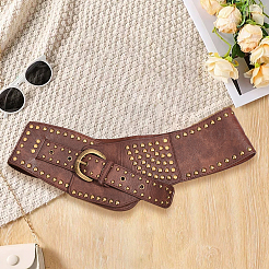 Imitation Leather with Alloy Rivet Chain Belts&nbsp;AJEW-WH20006-252