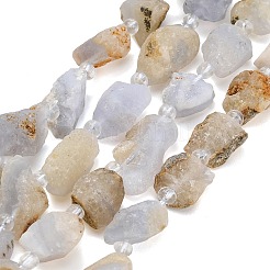 Raw Rough Natural Blue Lace Agate Beads Strands&nbsp;GG-CBA0B77-A04-01