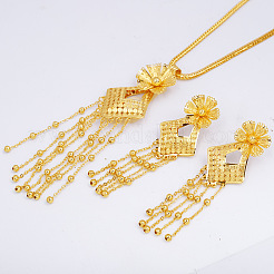 Flower Alloy Necklaces & Earrings Sets for Women&nbsp;FS-WGDE903-01