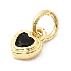 Brass Cubic Zirconia Charms&nbsp;KK-G554-02C-05