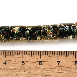 Handmade Dichroic Foil Glass Beads Strands&nbsp;DICH-U001-09B