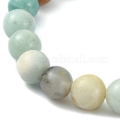 Natural Flower Amazonite & Synthetic Hematite Corss Beaded Stretch Bracelets&nbsp;BJEW-JB09845-02