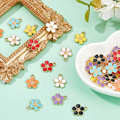 40Pcs 8 Colors Eco-Friendly Zinc Alloy Pendants&nbsp;ENAM-DC0001-90
