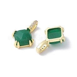Natural Dyed White Jade Pendants&nbsp;KK-F892-01G-01