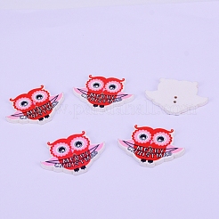 2-Hole Printed Wooden Buttons&nbsp;WOOD-WH0104-19