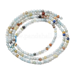 Natural Flower Amazonite Beads Strands&nbsp;G-Z116-A18-2mm