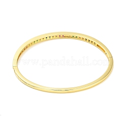 Brass Pave Colorful Glass Hinged Bangles for Women&nbsp;BJEW-M312-05G