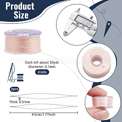 2 Rolls Special Coated Polyester Beading Threads&nbsp;OCOR-NB0002-06H