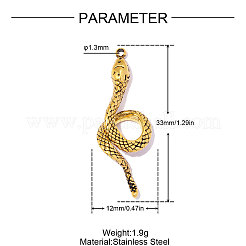 304 Stainless Steel Pendants&nbsp;STAS-OY012-77G