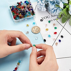 250Pcs 10 Colors Transparent Glass Beads Sets&nbsp;GLAA-HY0001-16