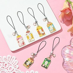 12Pcs 6 Style Japanese Style Enamel Omamori Blessing Decoration Phone Charms Strap&nbsp;HJEW-PH01770
