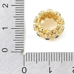 Brass Micro Pave Cubic Zirconia Beads&nbsp;CU-CBA389D-01G