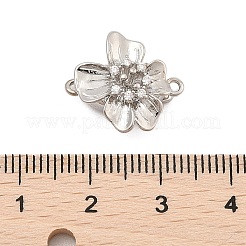 Brass Micro Pave Clear Cubic Zirconia Box Clasps&nbsp;KK-C075-18P
