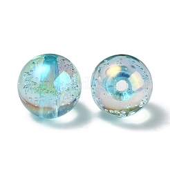 UV Plating Transparent Rainbow Iridescent Acrylic Beads&nbsp;LS-TACR-D010-07D